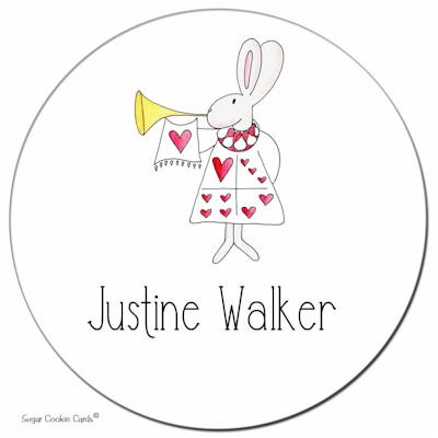 Sugar Cookie Gift Stickers - Bunny Call